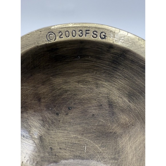 Vtg FSG 2003 Victorian style metal music box wind up humming bird EXCELLENT COND - Picture 9 of 12